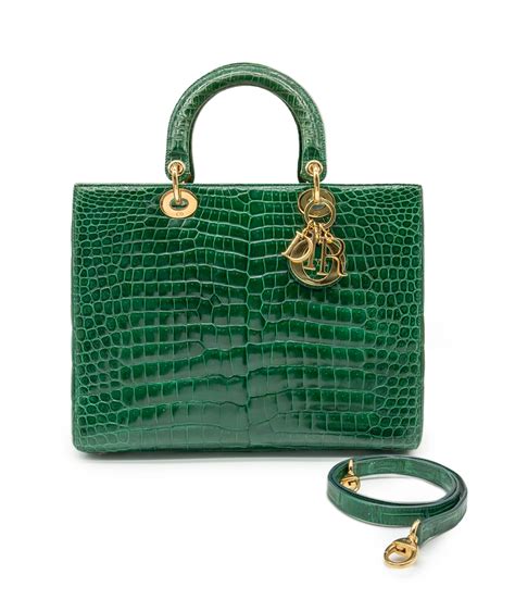 lady dior green crocodile|lady dior handbags.